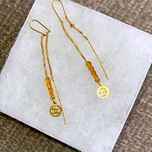 21k gold dangling earrings
